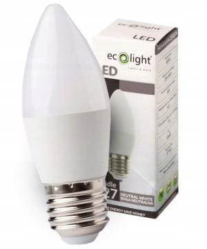 Żarówka LED Świeczka 7W E27 Neutralna 4000K