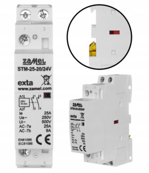 ZAMEL Stycznik Modułowy 25A Cewka 24V 2NO 0NC