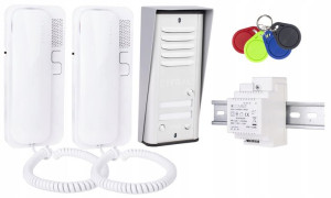 Domofon CYFRAL COSMO dwurodzinny srebrny BRELOKI