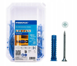 RAWLPLUG Kołki Kołek Uniwersalny z Wkrętem 60szt