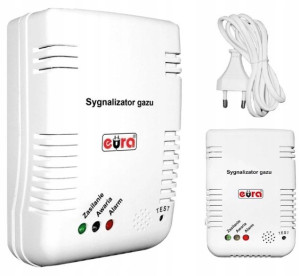 Czujnik Gazu Ziemnego LPG z Przewodem 230V 85 dB