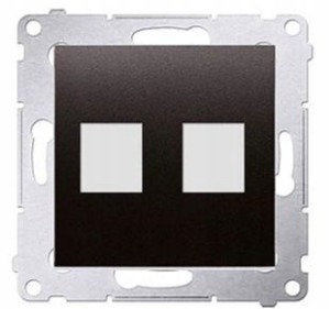 SIMON 54 Pokrywa Gniazd Tele Keystone CZARNY MAT