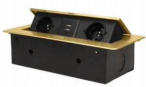 2x Gniazdo Meblowe Wpuszczane w Blat z 2x USB