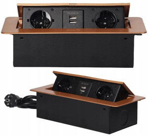 Gniazdo Meblowe Wpuszczane w Blat Schuko USB 1,5 m