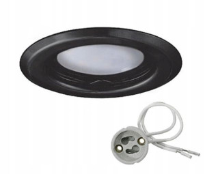 KANLUX Oczko Oprawka Sufitowa ALOR Czarna +GU10