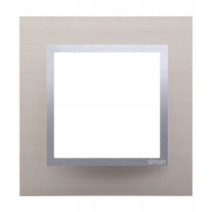 SIMON 54 Nature Ramka x1 metal SATYNOWY BLASK
