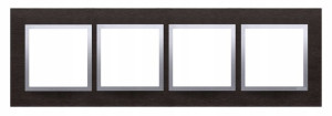 SIMON 54 Nature Ramka x4 metal INOX YIN