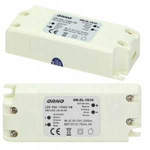 Zasilacz do LED 12V 9W IP20 ZL-1610