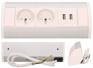 Gniazdo Blatowe Meblowe Biurkowe Ładowarka USB