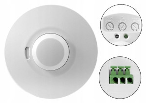 Czujnik Ruchu Mikrofalowy LED Sensor 1200W 360st.