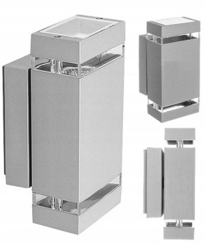 Kinkiet Elewacyjny Oprawa Ścienna Szara 2x35W ZEW