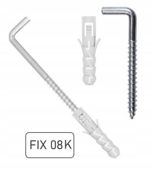Kołek Rozporowy do Betonu Hak Prosty 8x40 FIX-08K
