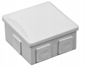 Puszka Natynkowa 80x80x40 na Klik 4 Dławiki IP44