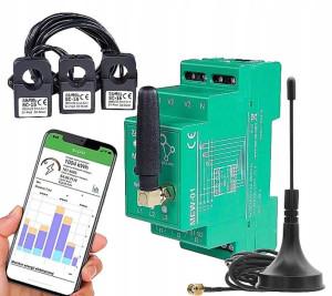 SUPLA Licznik Energii Prądu WiFi 3F +N + Antena