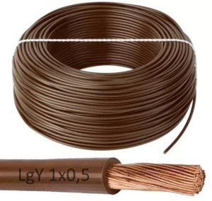 ZAMEL CET Przewód Kabel LgY 1x0,5 300/500V Brązowy
