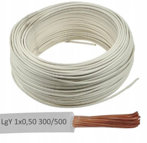 ZAMEL CET Przewód Kabel LgY 1x0,5 300/500V Biały