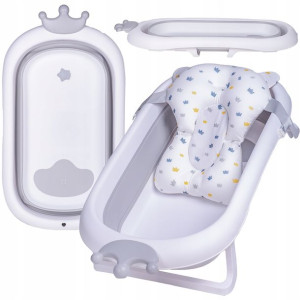 PrimaBobo Wanienka składana Korona +poduszka Grey