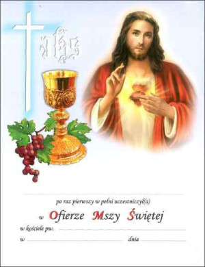 Pamiątka I Komunii Świętej - Serce Jezusa