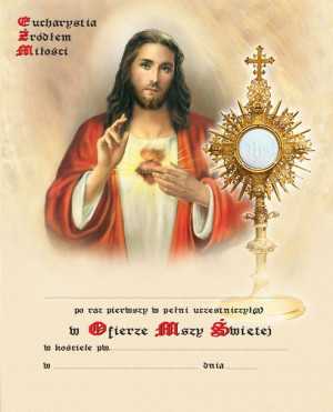 Pamiątka I Komunii Świętej - Serce Jezusa