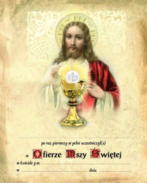 Pamiątka I Komunii Świętej - Serce Jezusa