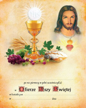 Pamiątka I Komunii Świętej - Eucharystia