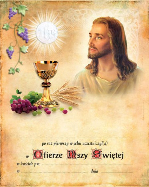 Pamiątka I Komunii Świętej - Eucharystia