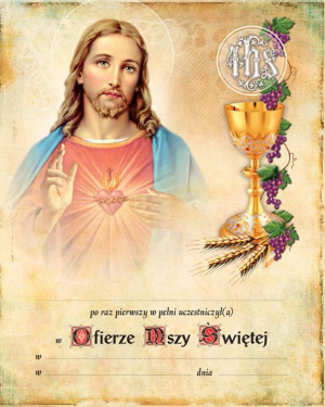 Pamiątka I Komunii Świętej - Serce Jezusa