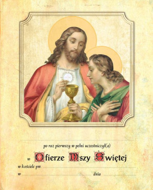 Pamiątka I Komunii Świętej - Eucharystia