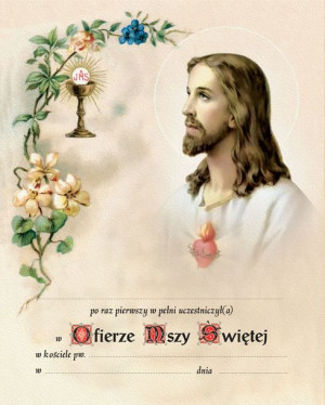 Pamiątka I Komunii Świętej - Serce Jezusa