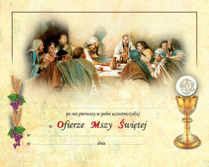 Pamiątka I Komunii Świętej - Ostatnia Wieczerza