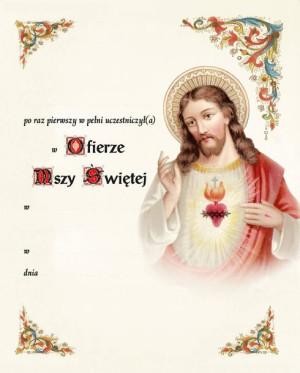 Pamiątka I Komunii Świętej - Serce Jezusa