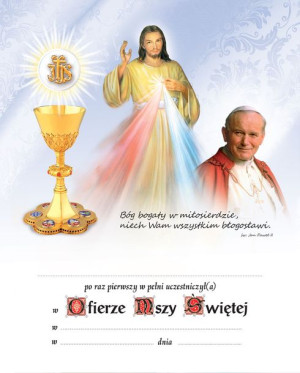 Pamiątka I Komunii Świętej – Jezus Miłosierny