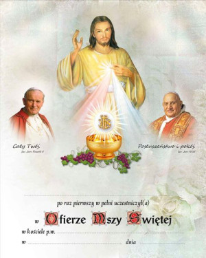 Pamiątka I Komunii Świętej – Jezus Miłosierny