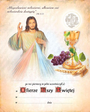 Pamiątka I Komunii Świętej – Jezus Miłosierny