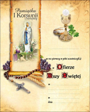 Pamiątka I Komunii Świętej – Matka Boża z Lourdes