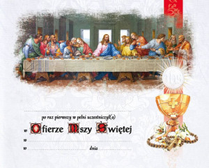 Pamiątka I Komunii Świętej - Ostatnia Wieczerza