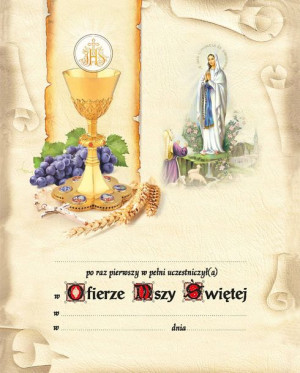 Pamiątka I Komunii Świętej – Matka Boża z Lourdes