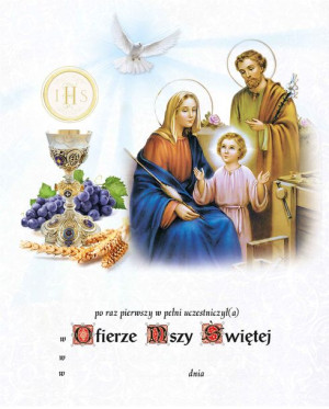 Pamiątka I Komunii Świętej - Święta Rodzina
