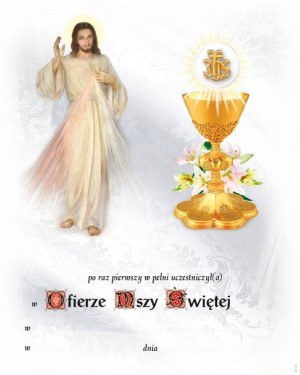 Pamiątka I Komunii Świętej - Eucharystia