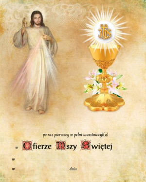 Pamiątka I Komunii Świętej - Eucharystia