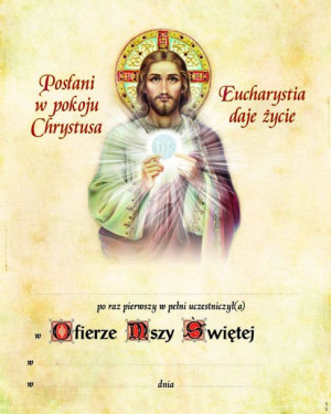 Pamiątka I Komunii Świętej - Eucharystia