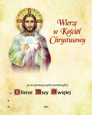 Pamiątka I Komunii Świętej - Eucharystia
