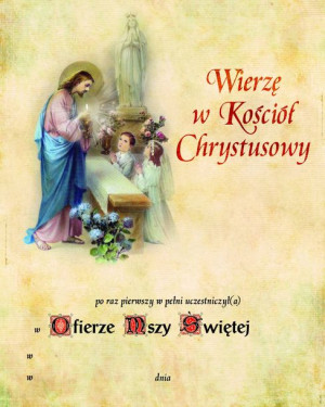 Pamiątka I Komunii Świętej - Eucharystia