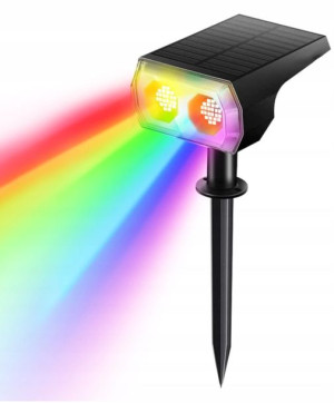 Lampa Solarna Led Reflektor Ogrodowy Wbijany Ip65