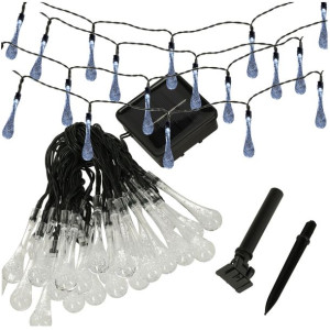 Lampki Solarne Ogrodowe Sople 6,5m 30led Zimne