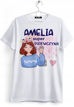 Koszulka Damska T-Shirt Dla Amelii na Prezent