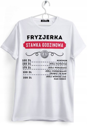 Koszulka Damska T-Shirt Dla Fryzjerki na Prezent