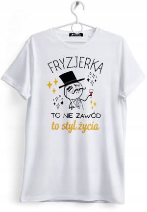 Koszulka Damska T-Shirt Dla Fryzjerki na Prezent