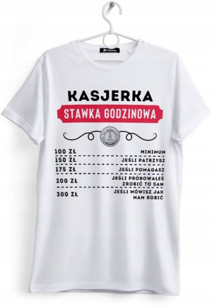 Koszulka Damska T-Shirt Dla Kasjerki na Prezent