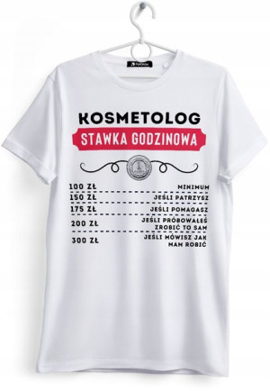 Koszulka Damska T-Shirt Dla Kosmetologa na Prezent